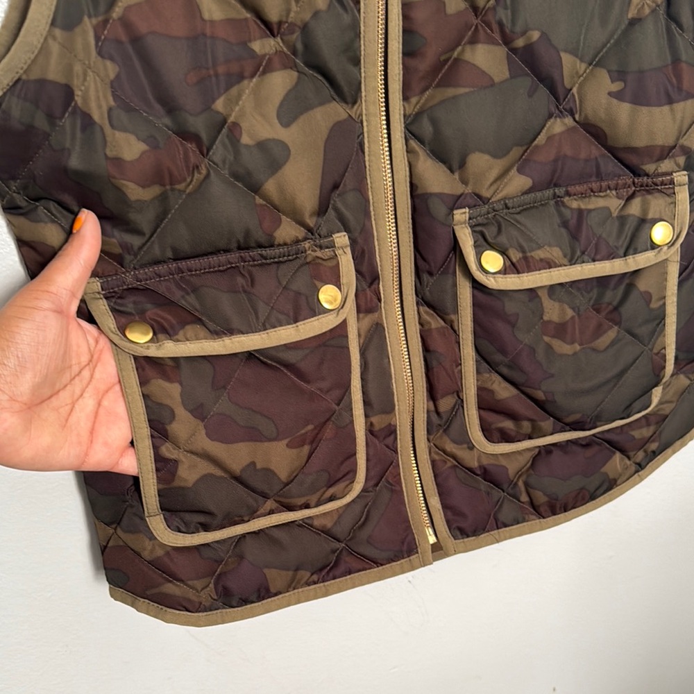 J. Crew Camouflage Quilted Vest - Picture 2 of 7